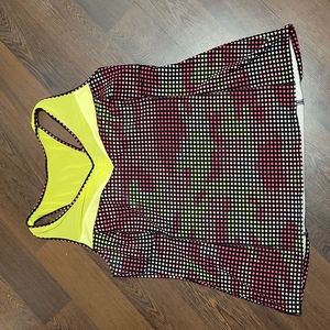 Livi Active Dot Pattern Multi-Color Athletic Tank Top Sz 18/20
